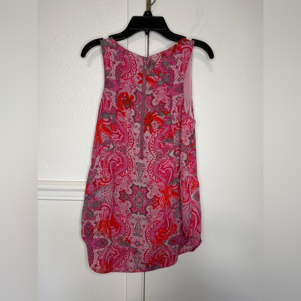 CAbi Pink and Red Paisley Tank Top - Picture 3 of 6
